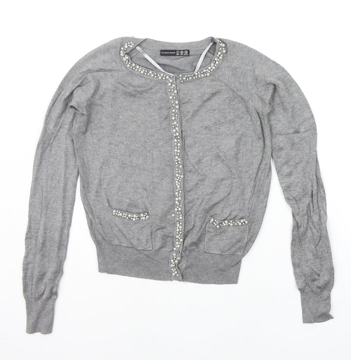 Atmosphere Womens Grey Houndstooth  Pullover Jumper Size 6