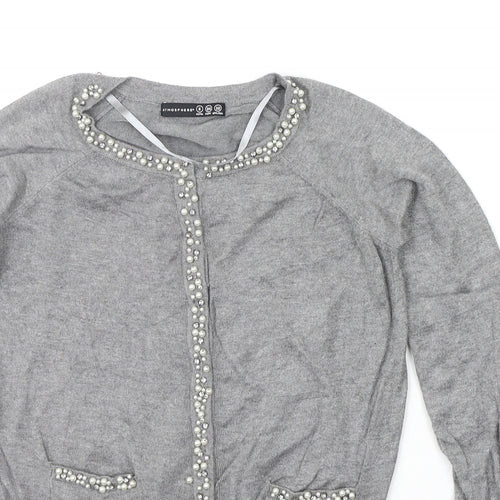 Atmosphere Womens Grey Houndstooth  Pullover Jumper Size 6