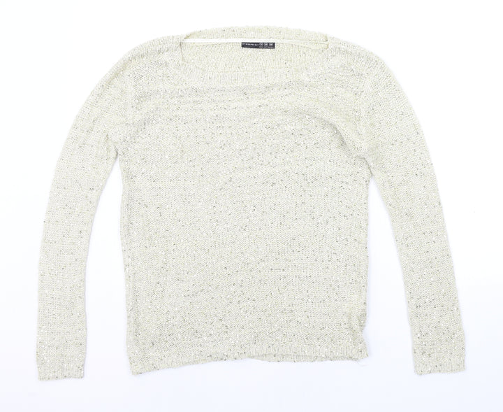 Atmosphere Womens Gold Pullover Jumper Size 10 - SEQUIN