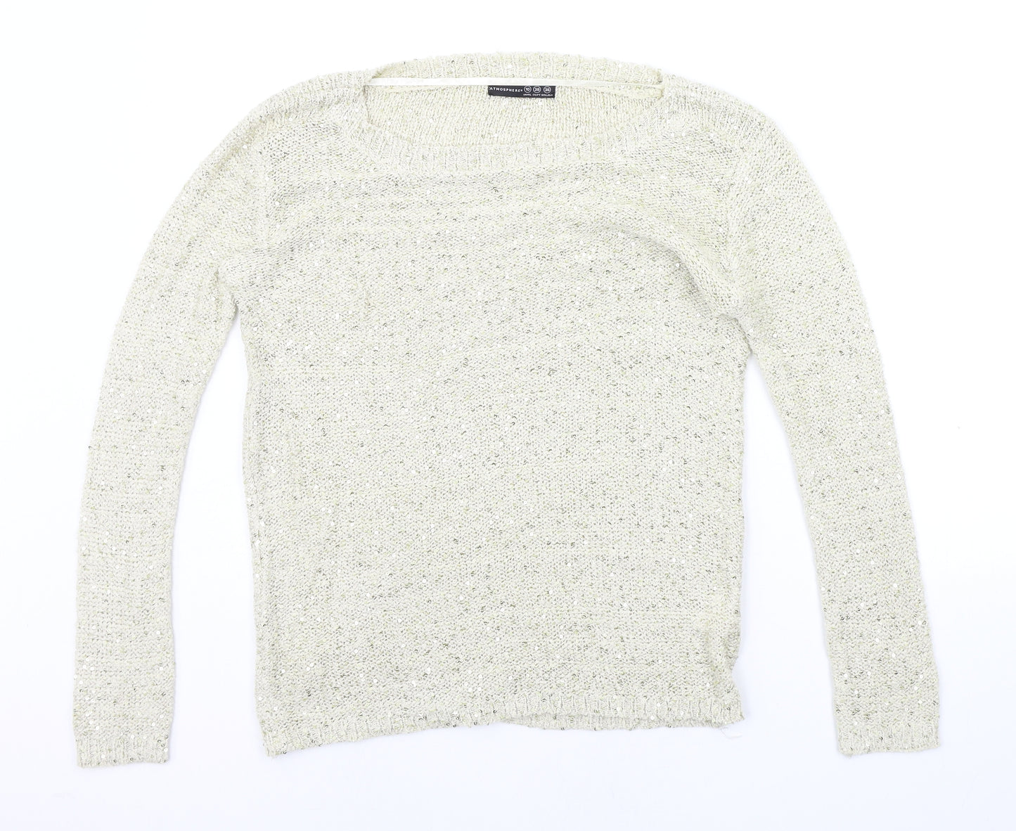 Atmosphere Womens Gold   Pullover Jumper Size 10  - SEQUIN