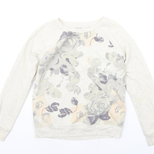 Aerie Womens Beige Floral  Pullover Jumper Size 12