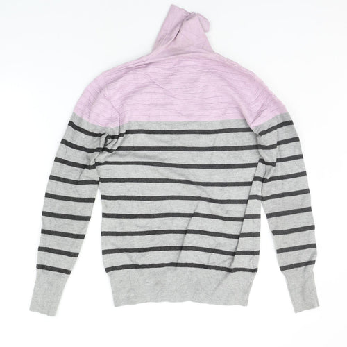 county casual Womens Grey Striped  Pullover Jumper Size S