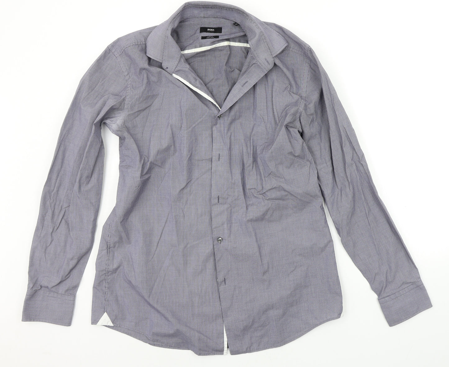 HUGO BOSS Mens Blue    Button-Up Size 16