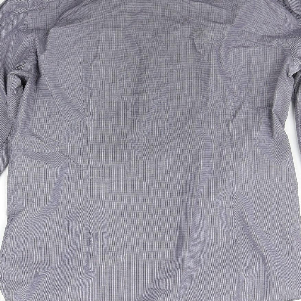 HUGO BOSS Mens Blue    Button-Up Size 16