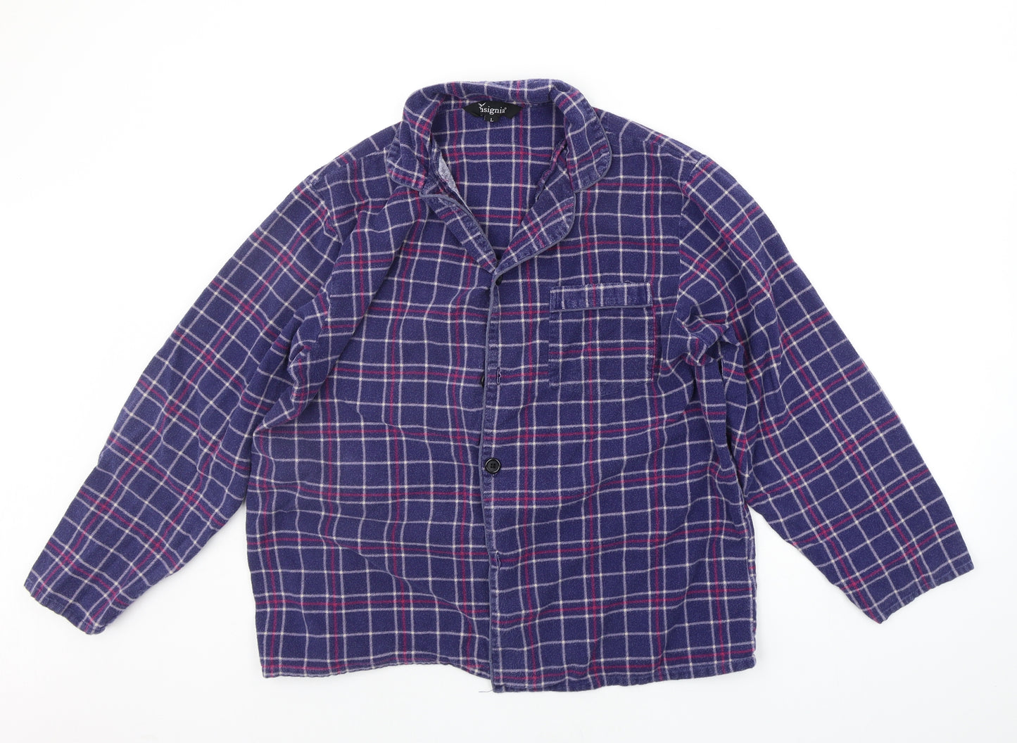 Insignia Mens Black Check   Button-Up Size L