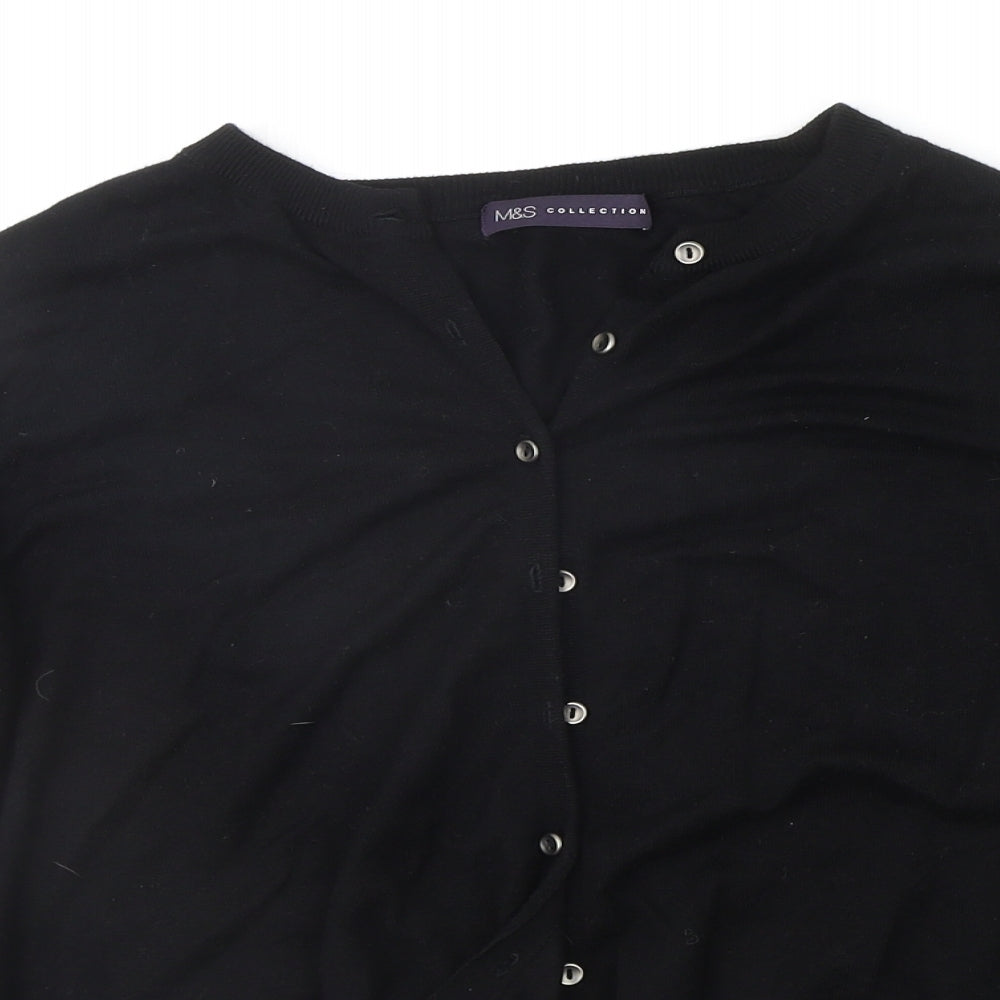 Marks and Spencer Womens Black   Cardigan Jumper Size 18