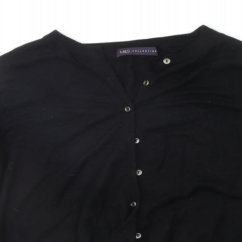 Marks and Spencer Womens Black   Cardigan Jumper Size 18