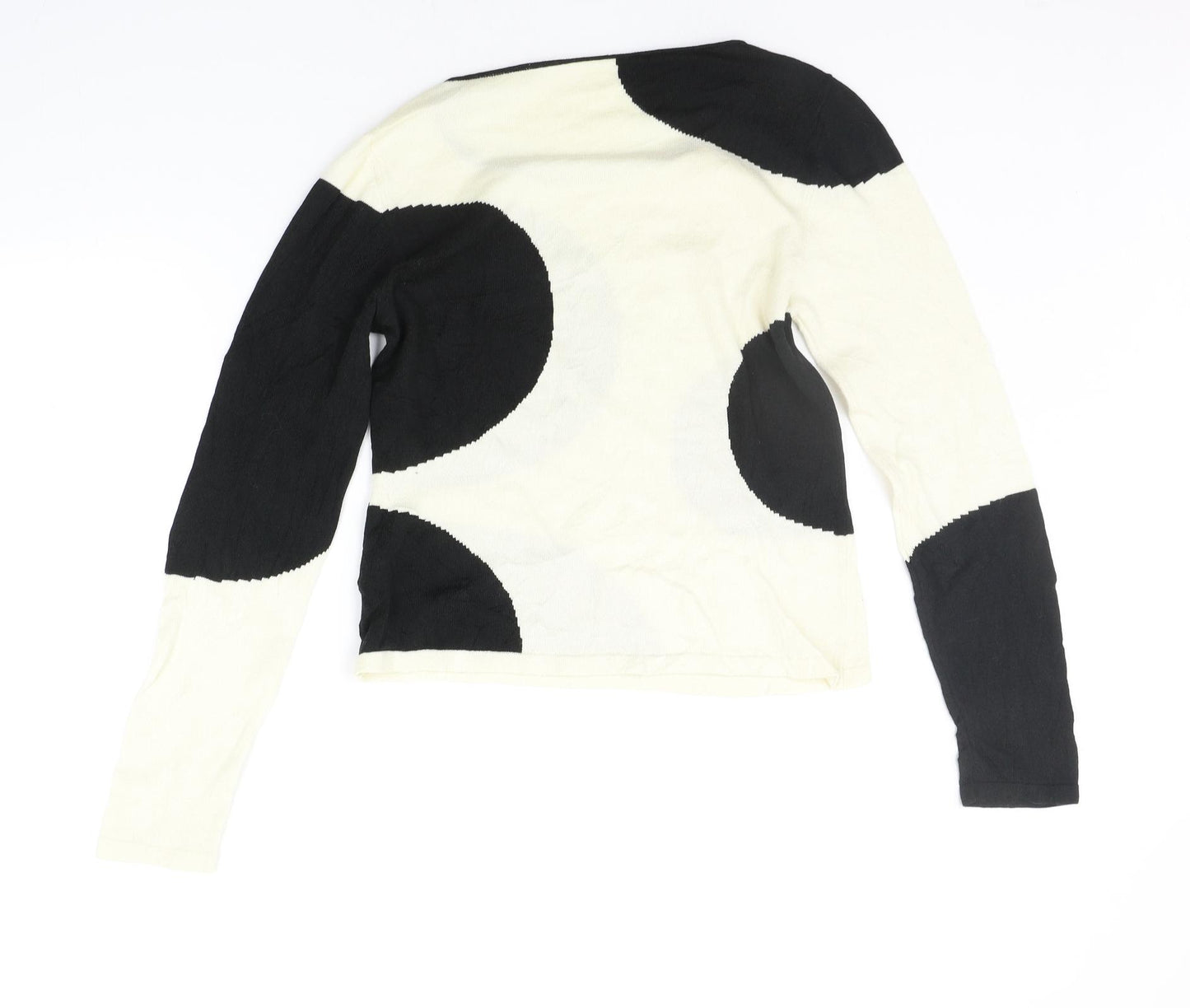 GVB Womens Black Geometric  Pullover Jumper Size L