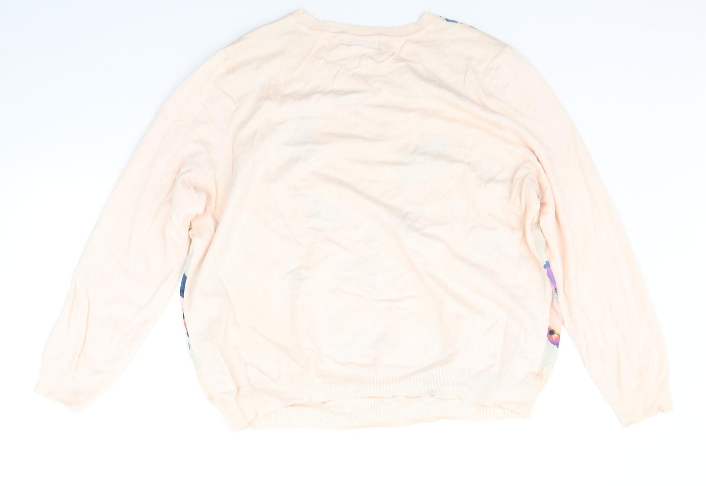 Marks and Spencer Womens Beige Geometric  Pullover Jumper Size 16  - BUTTERFLY