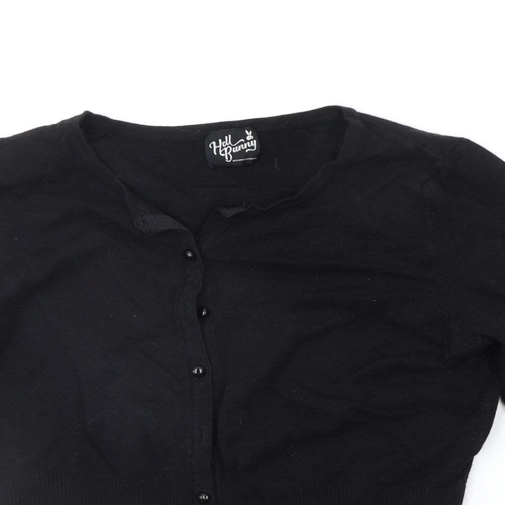 Hell Bunny Womens Black   Cardigan Jumper Size 2XL