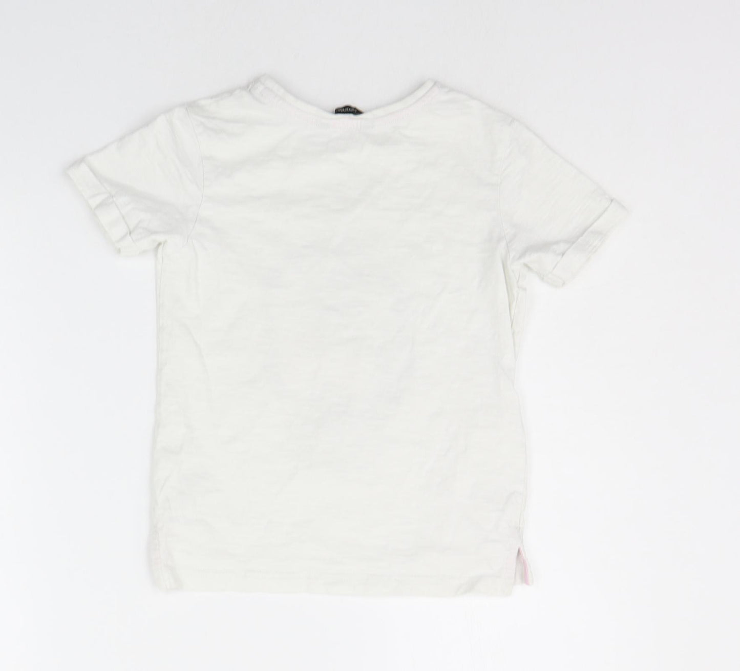 George Girls White   Basic T-Shirt Size 6-7 Years  - Pinapple