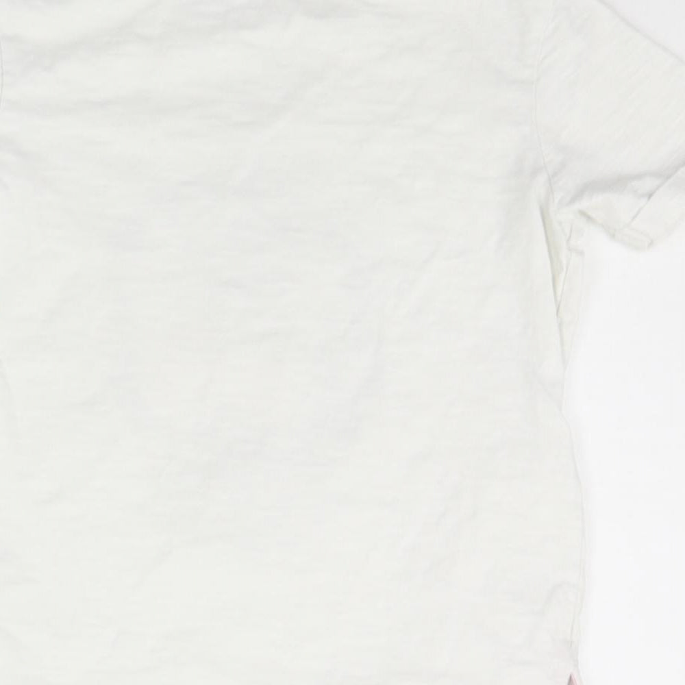 George Girls White   Basic T-Shirt Size 6-7 Years  - Pinapple