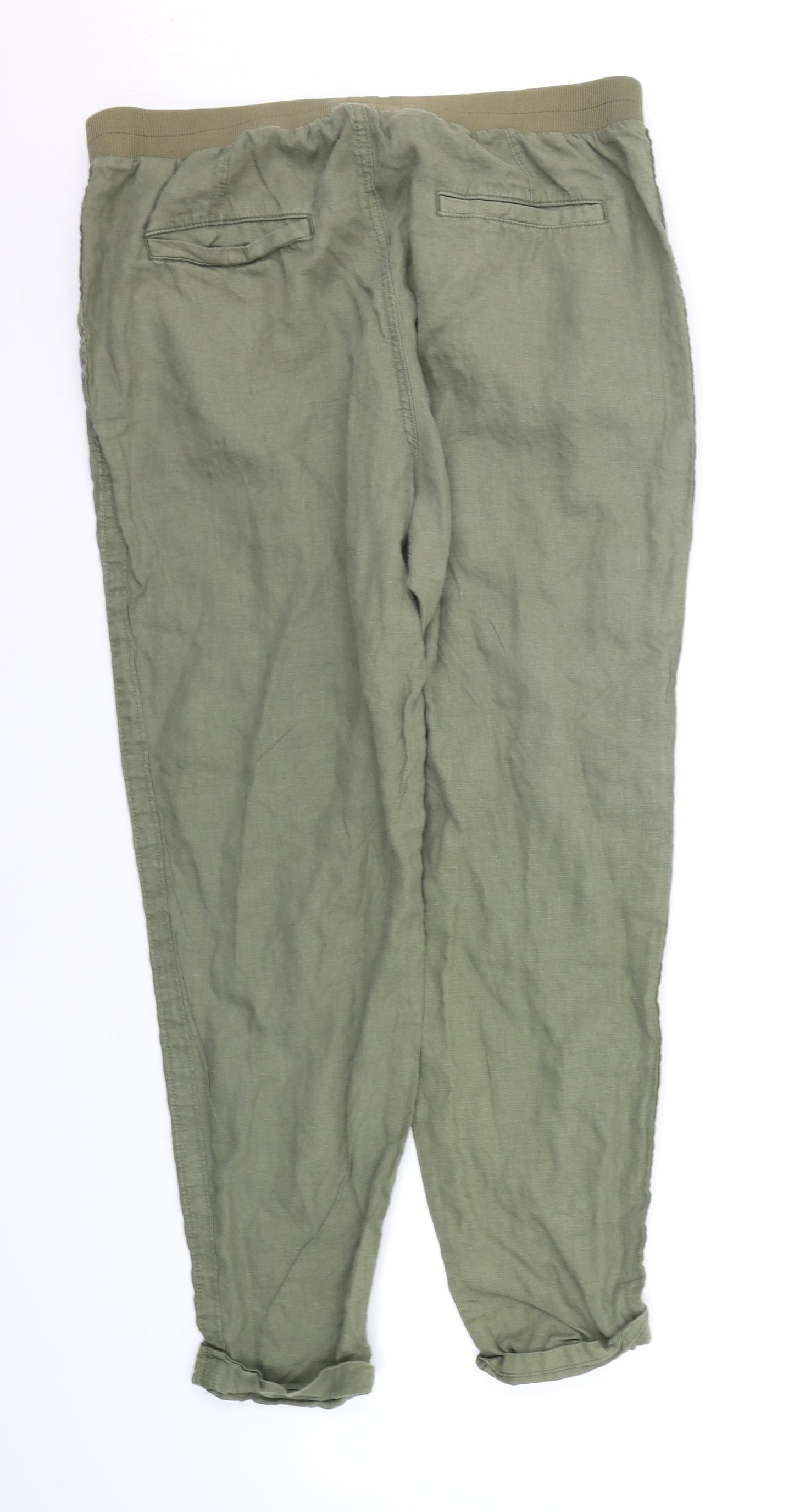Marks and Spencer Womens Green   Trousers  Size 18 L26 in