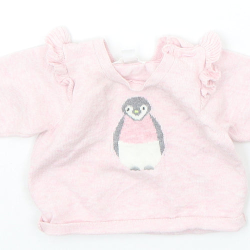 Pure Baby Baby Pink   Pullover Jumper Size 3-6 Months  - PENGUIN