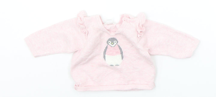 Pure Baby Baby Pink Pullover Jumper Size 3-6 Months - PENGUIN