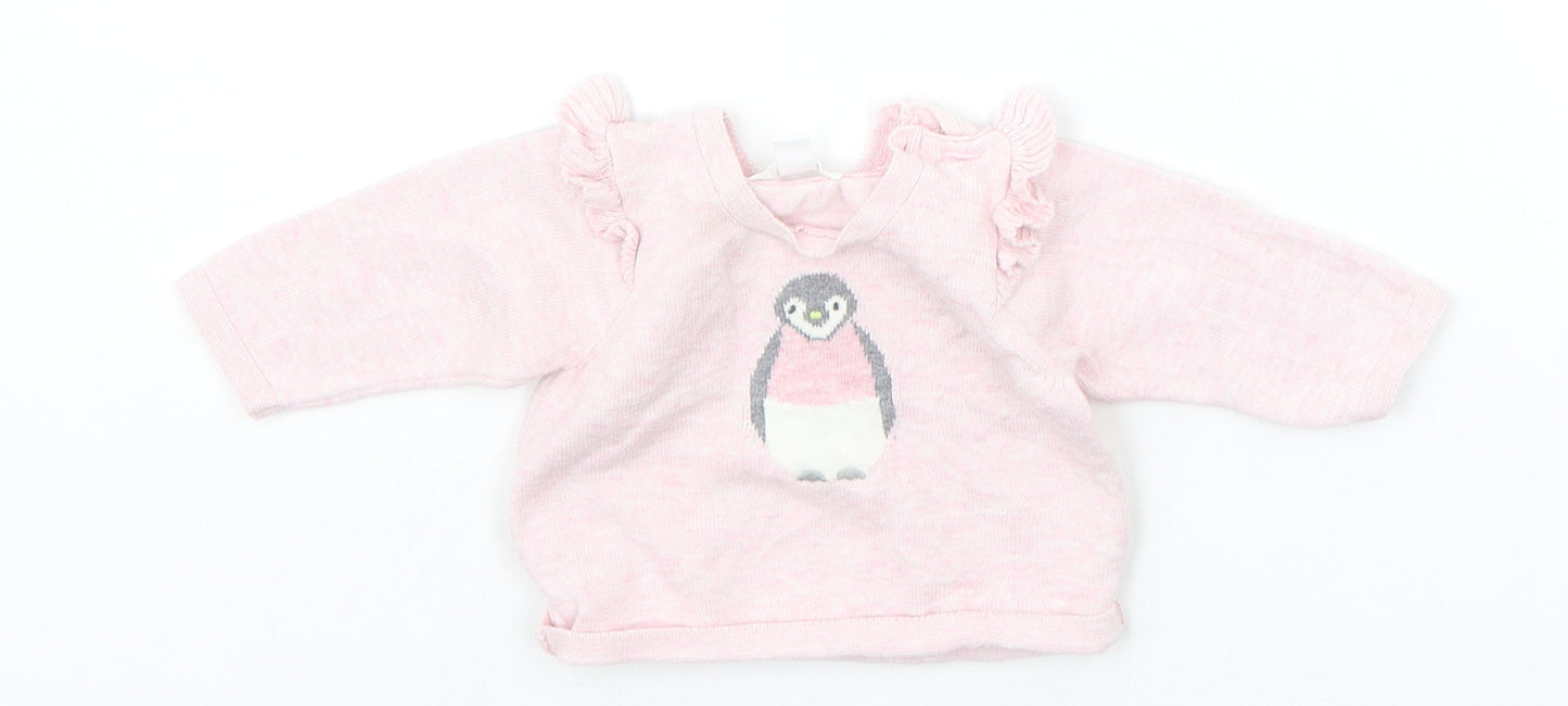 Pure Baby Baby Pink   Pullover Jumper Size 3-6 Months  - PENGUIN
