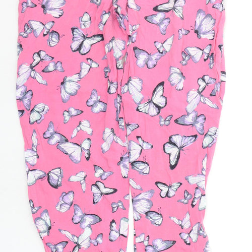 Marks and Spencer Womens Pink Geometric   Lounge Pants Size 10  - BUTTERFLY