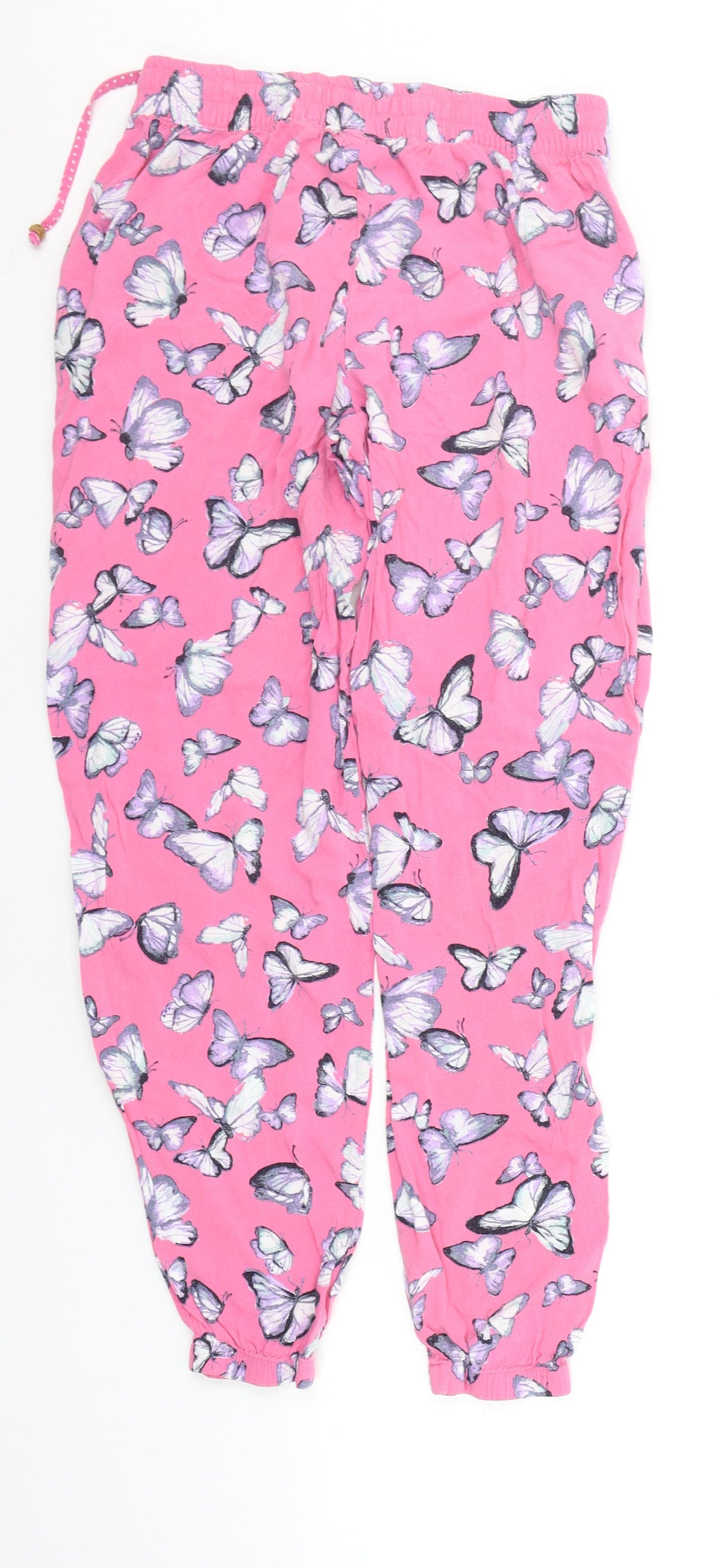 Marks and Spencer Womens Pink Geometric   Lounge Pants Size 10  - BUTTERFLY