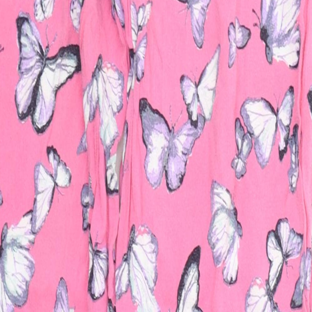 Marks and Spencer Womens Pink Geometric   Lounge Pants Size 10  - BUTTERFLY