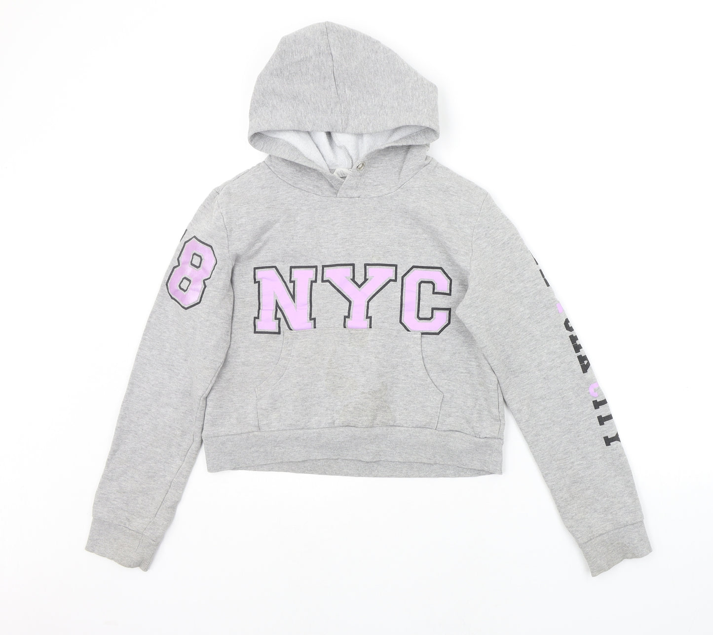 H&M Girls Grey   Pullover Hoodie Size 15-16 Years  - NYC