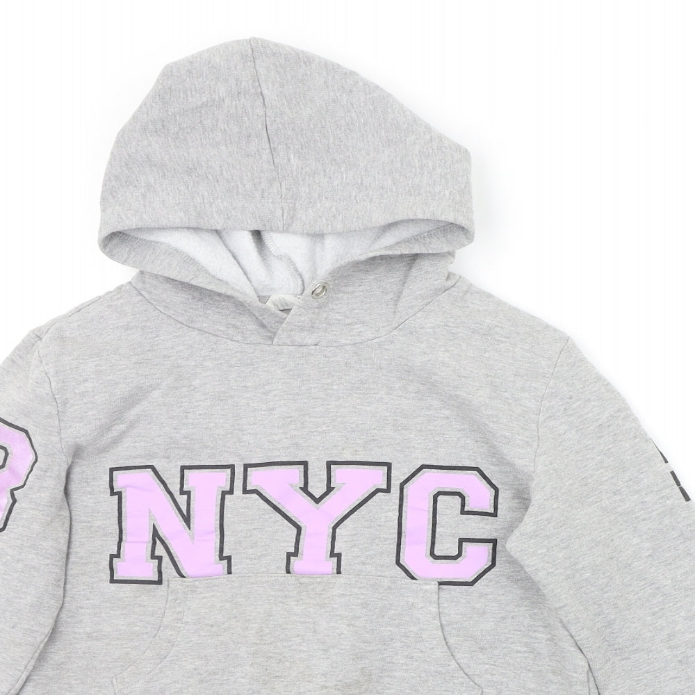 H&M Girls Grey   Pullover Hoodie Size 15-16 Years  - NYC