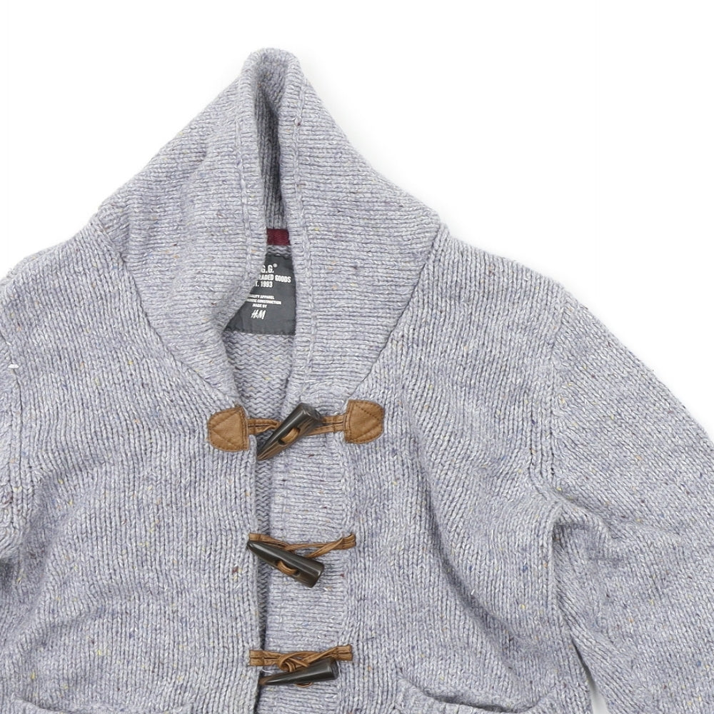 H&M Boys Blue   Cardigan Jumper Size 5-6 Years