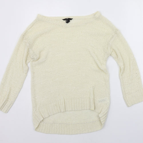 H&M Womens Yellow   Pullover Jumper Size S