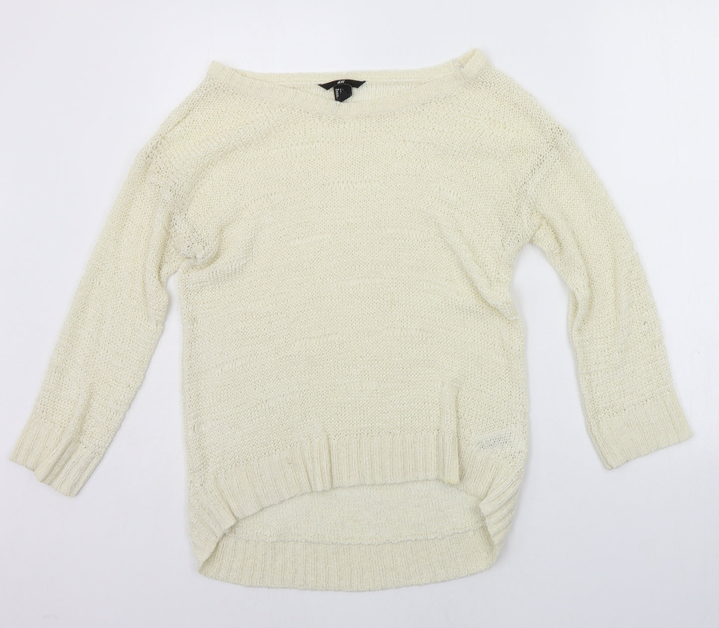H&M Womens Yellow   Pullover Jumper Size S