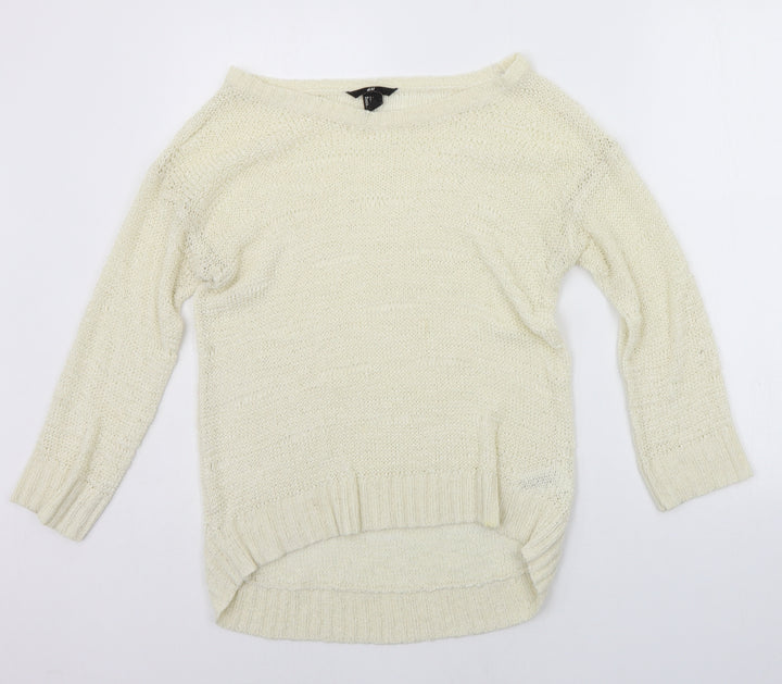 H&M Womens Yellow   Pullover Jumper Size S