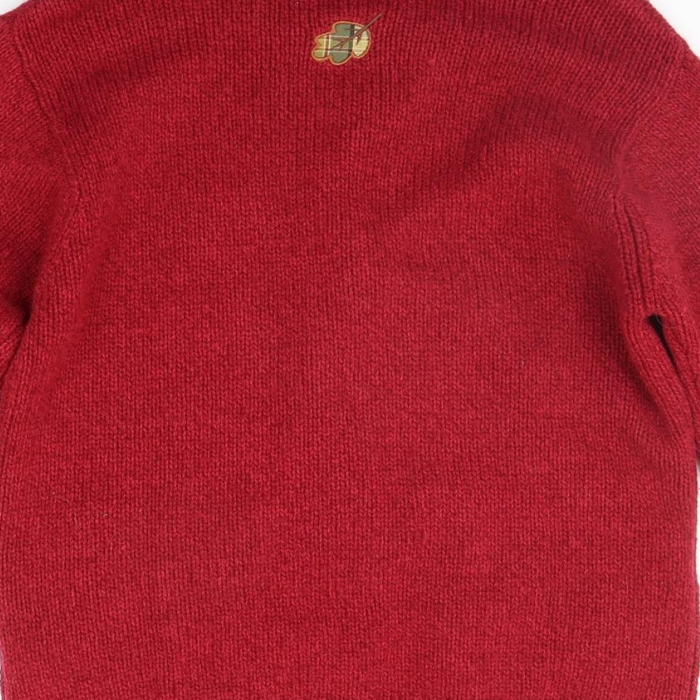 Tulchan Womens Red   Cardigan Jumper Size M  - LEAFS