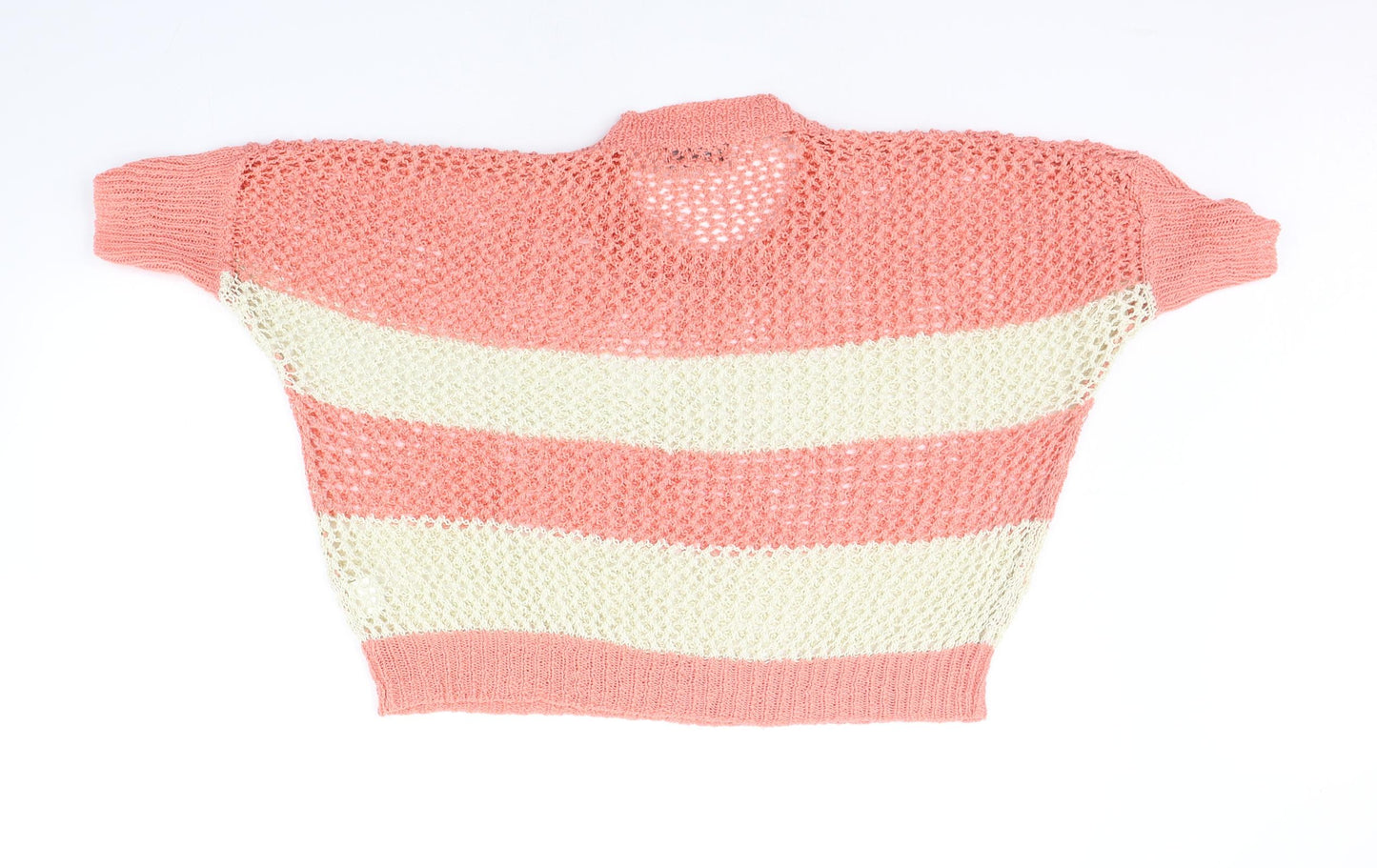 Internacionale Womens Orange Striped  Pullover Jumper Size 10