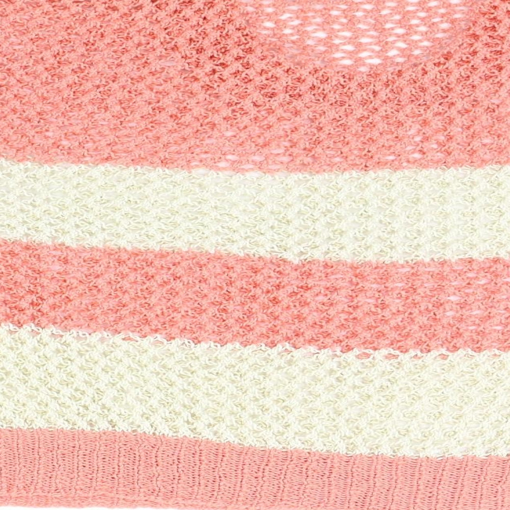 Internacionale Womens Orange Striped  Pullover Jumper Size 10