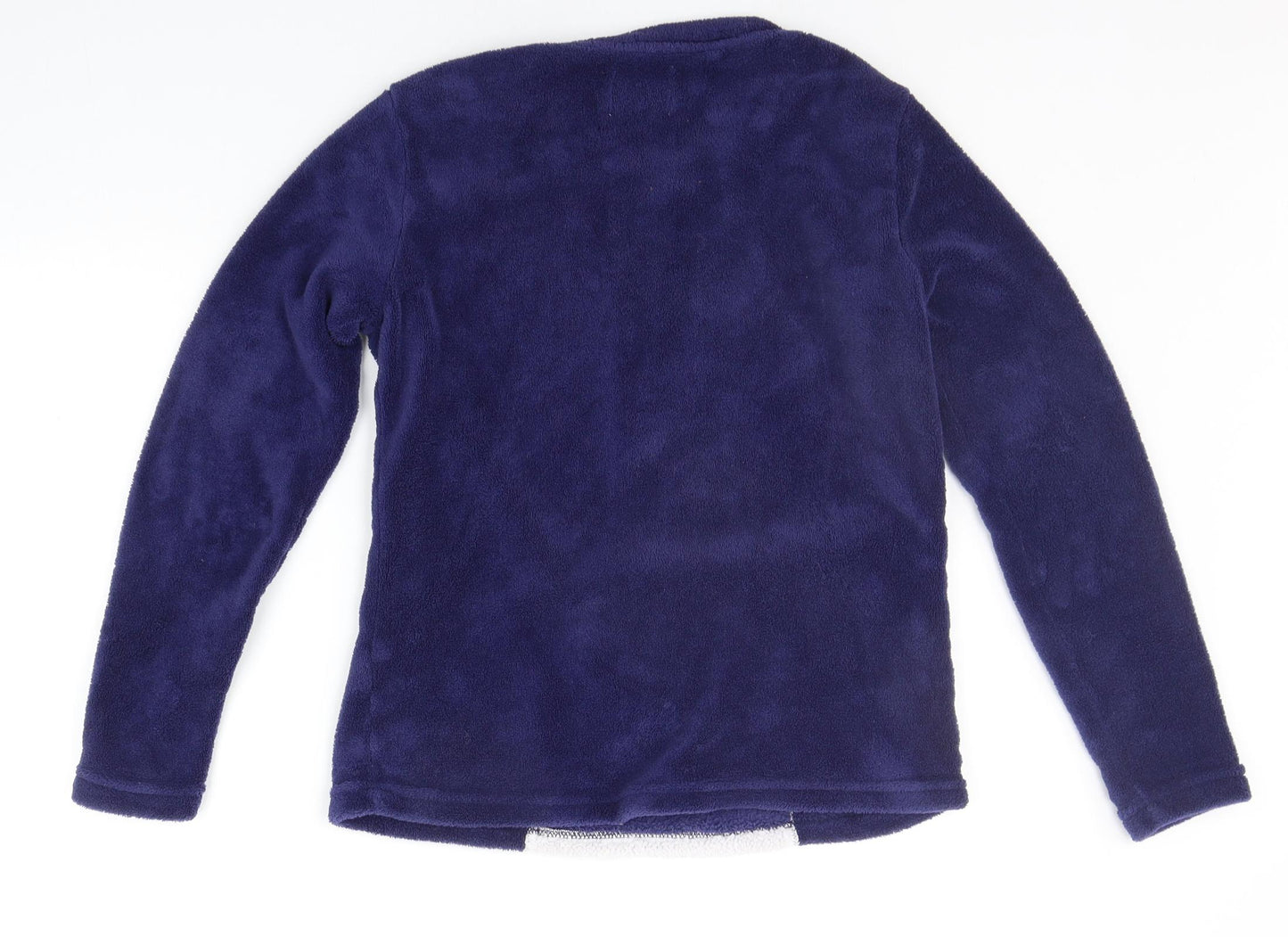 Matalan Girls Blue Solid  Top Pyjama Top Size S  - Christmas