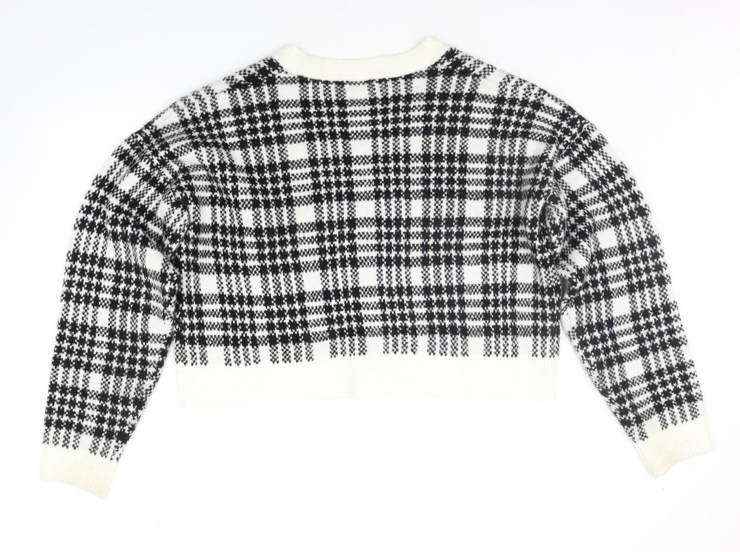 pEP&CO Womens Black Check  Cardigan Jumper Size XL