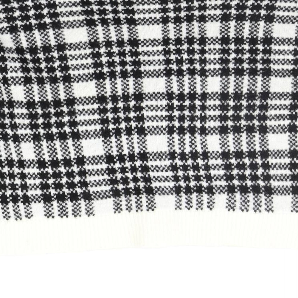 pEP&CO Womens Black Check  Cardigan Jumper Size XL