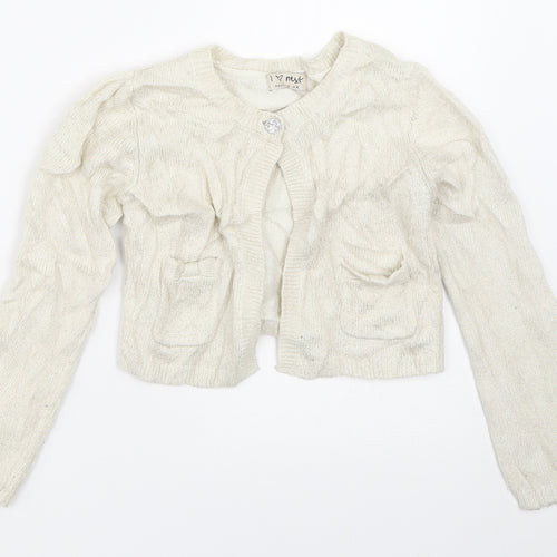 NEXT Girls Ivory   Cardigan Jumper Size 5-6 Years
