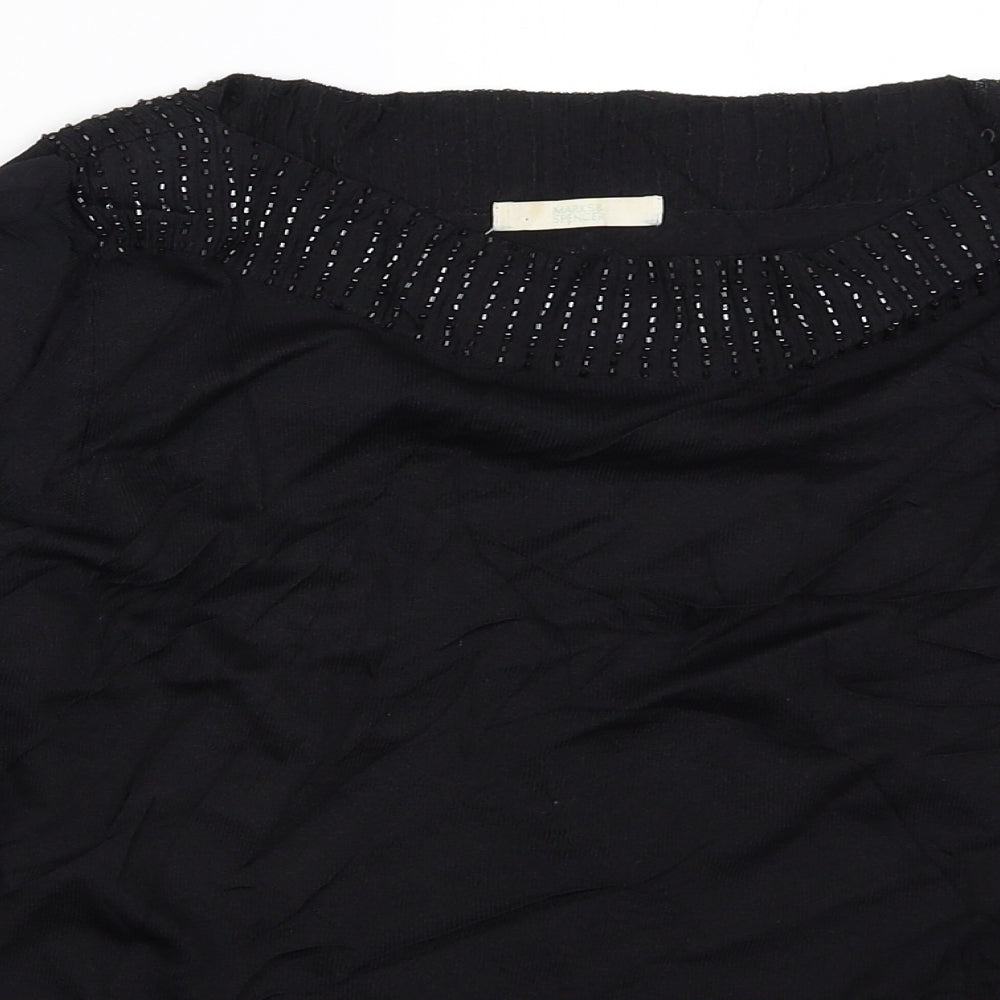 Marks and Spencer Womens Black   Pullover Jumper Size 12