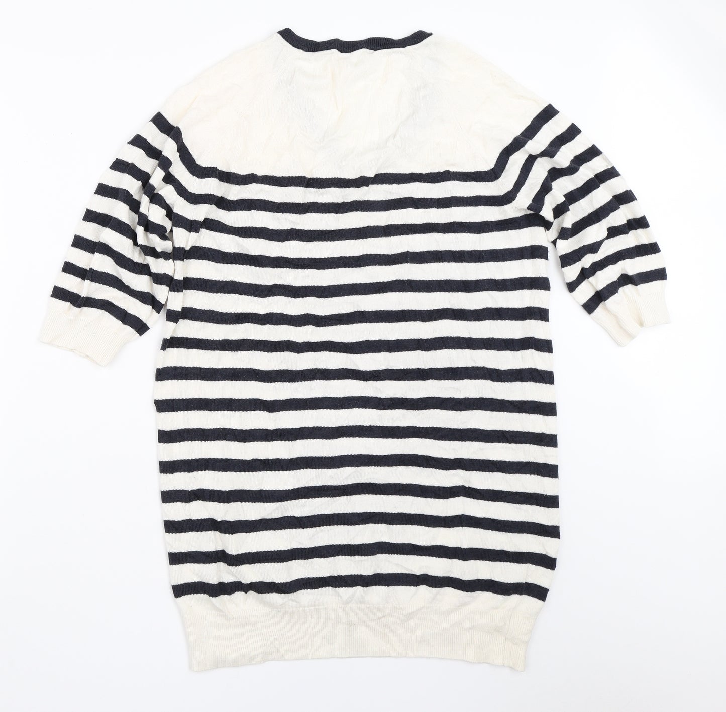 TU Womens Ivory Striped  Pullover Jumper Size 14