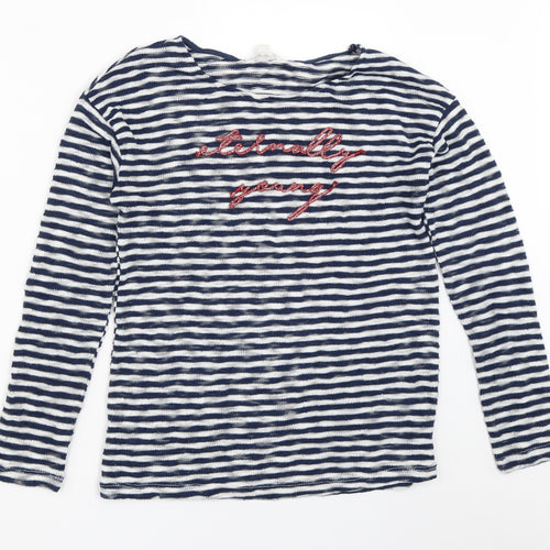 Springfield Womens Blue Striped  Pullover Jumper Size S