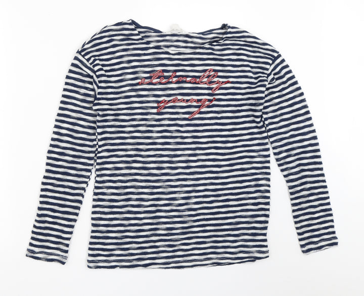 Springfield Womens Blue Striped  Pullover Jumper Size S