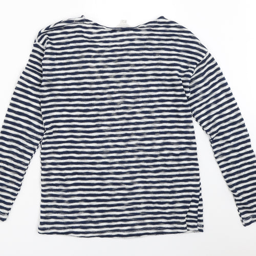 Springfield Womens Blue Striped  Pullover Jumper Size S