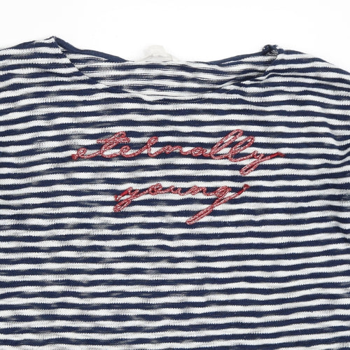 Springfield Womens Blue Striped  Pullover Jumper Size S