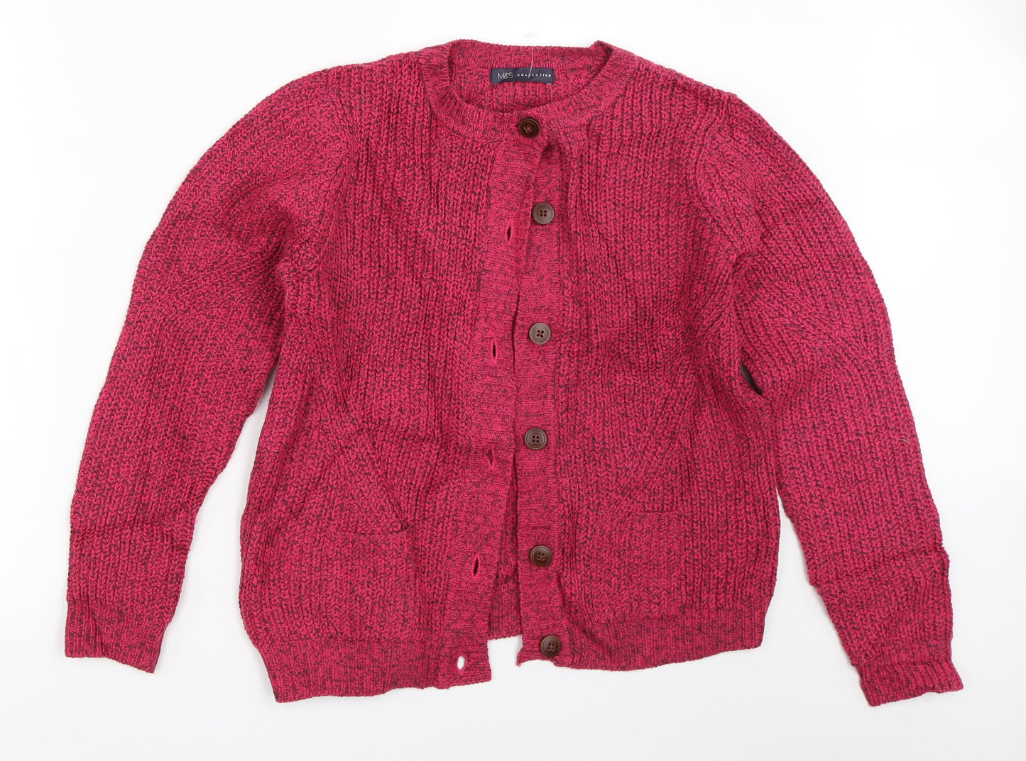 Marks and Spencer Womens Pink   Cardigan Jumper Size 14