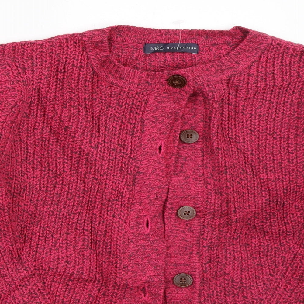 Marks and Spencer Womens Pink   Cardigan Jumper Size 14