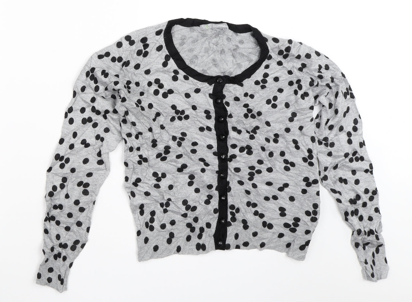 Marks and Spencer Womens Grey   Cardigan Jumper Size 8