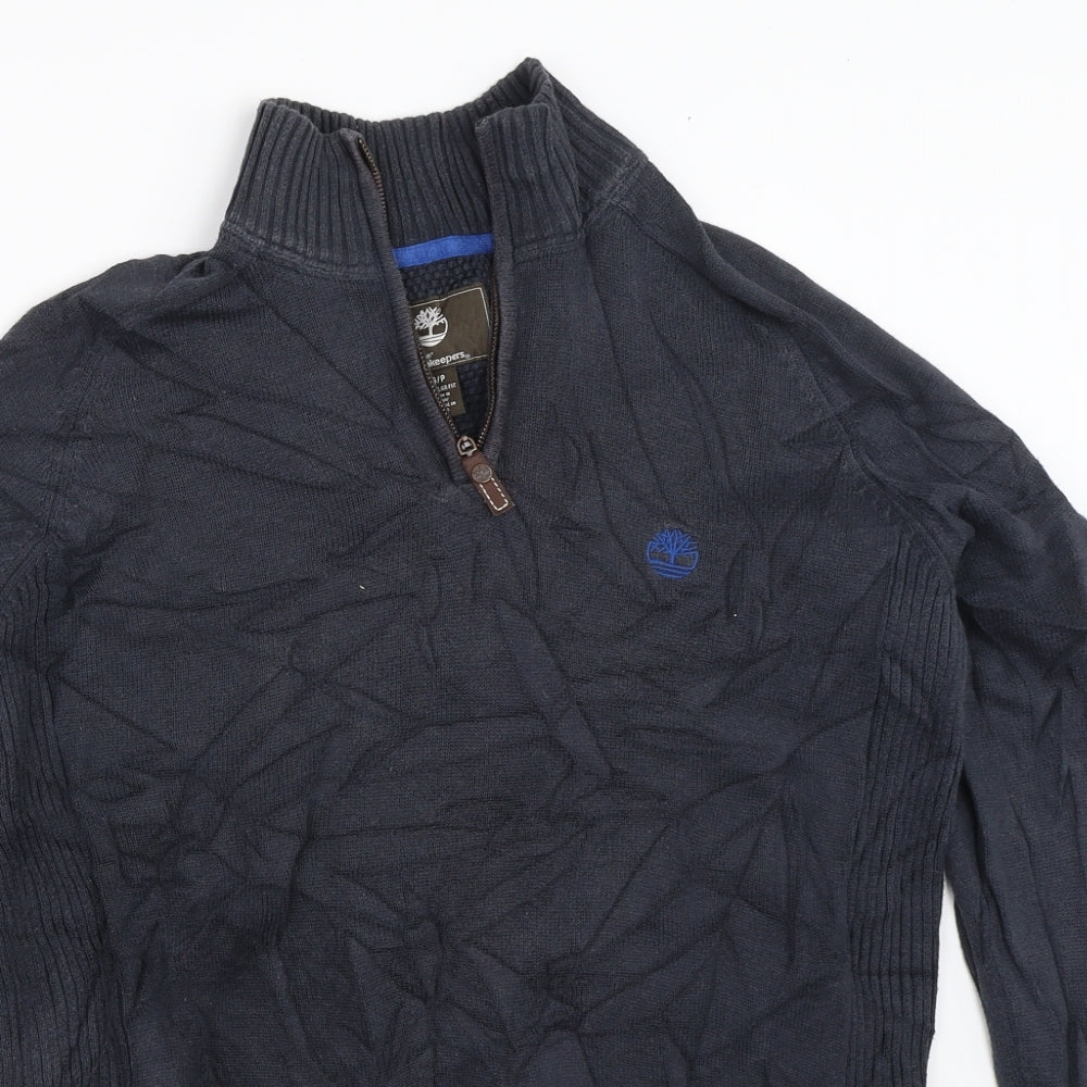 Timberland Mens Blue   Henley Jumper Size S