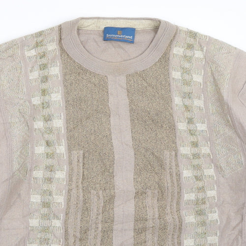Summerland Mens Beige   Pullover Jumper Size M