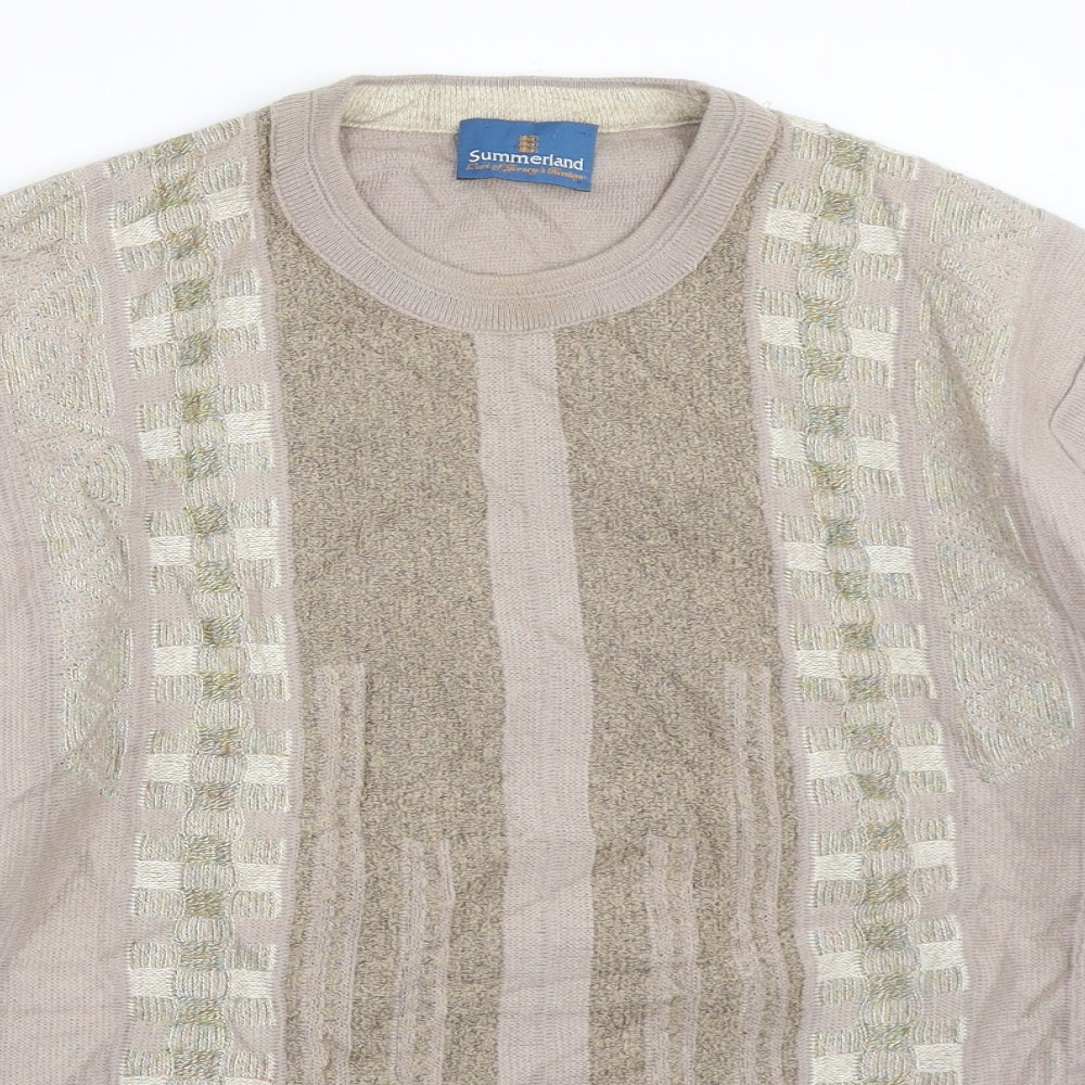 Summerland Mens Beige   Pullover Jumper Size M