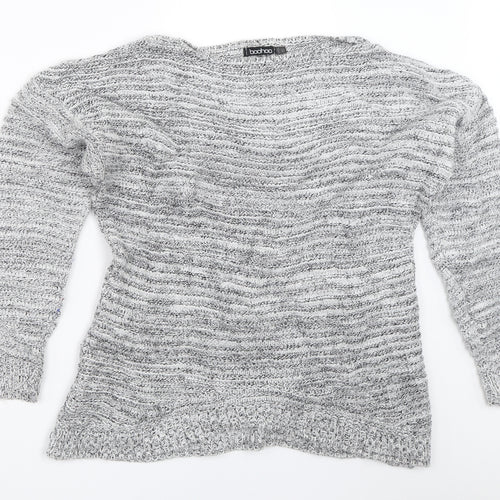 Boohoo Womens Grey   Pullover Jumper Size S