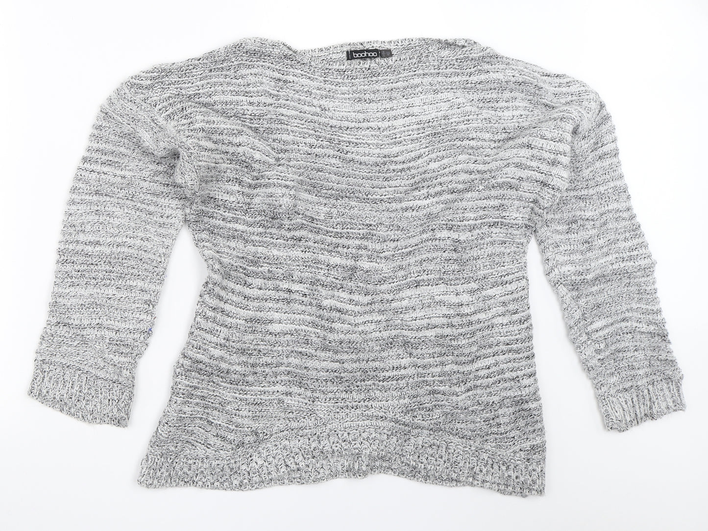 Boohoo Womens Grey   Pullover Jumper Size S
